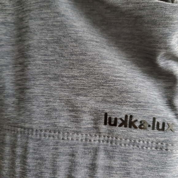 New Lukka Lux Active Adda Asymmetric Contrast Straps Grey Heather Bra NWT XS - Picture 6 of 8